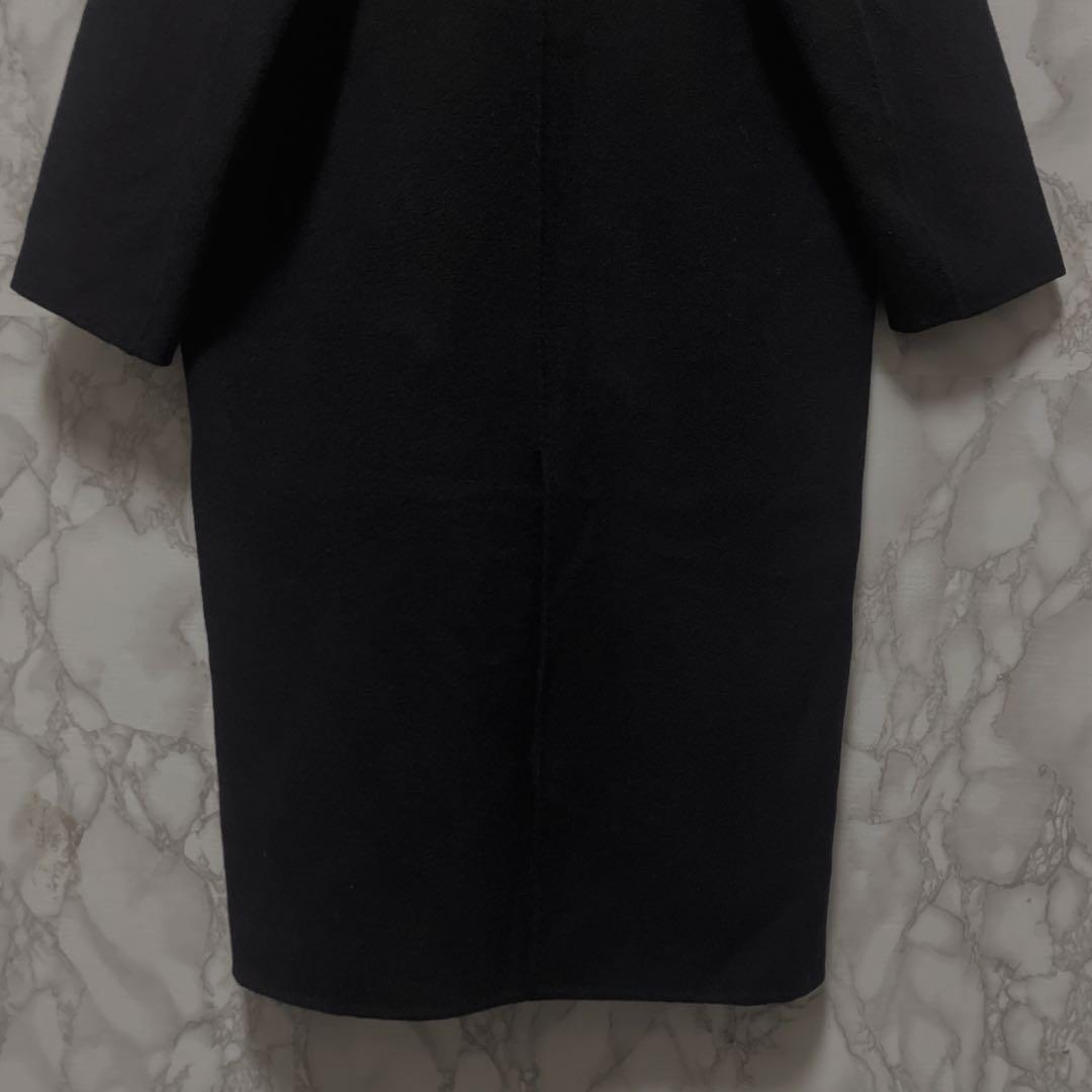 美品　PLATINE デザインロングコート　触り心地滑らか生地　日本製