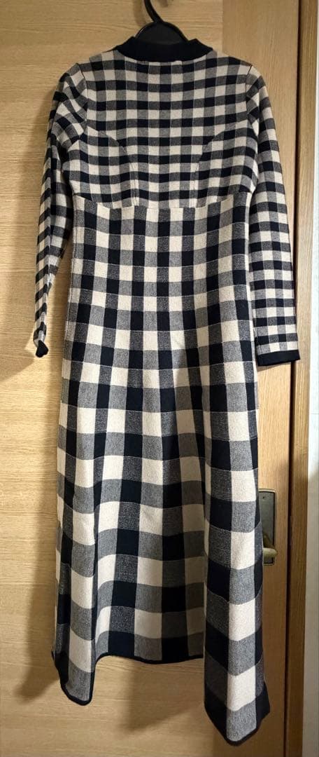 【美品】Herlipto plaid jacquard knit dress