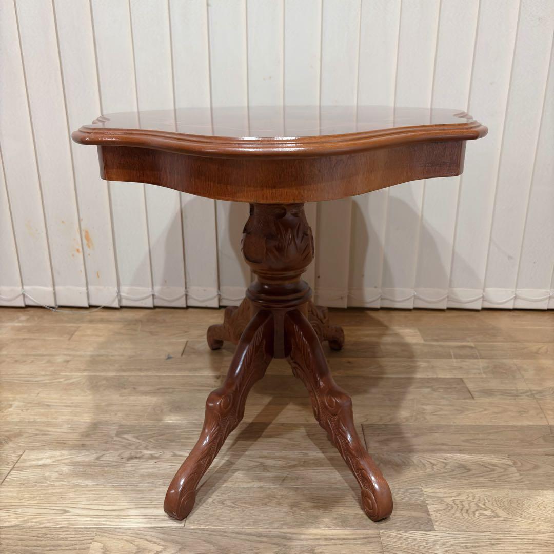 象嵌細工 センターテーブル イタリア クラシック 猫脚 コーヒーテーブル カフェ