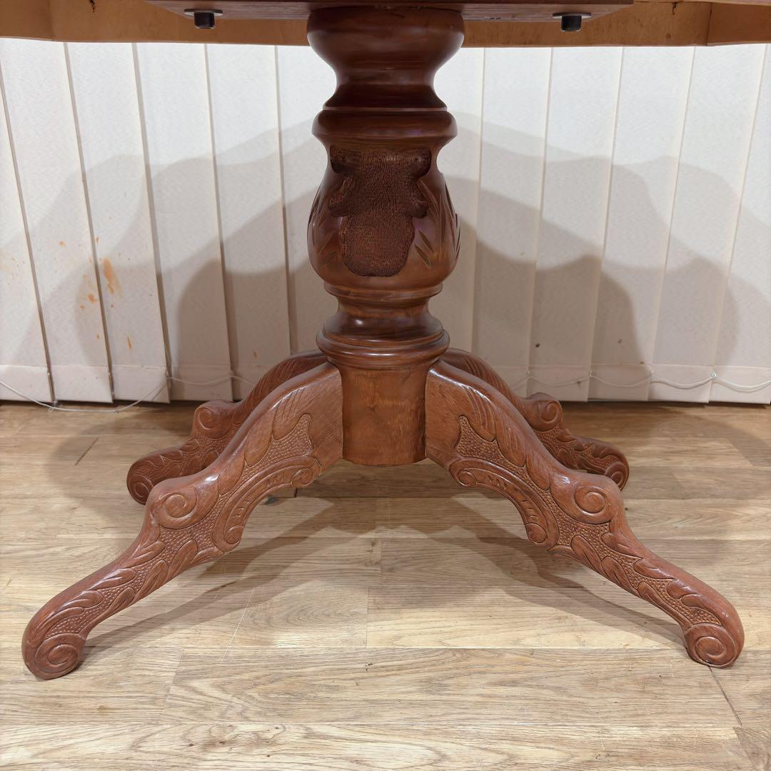 象嵌細工 センターテーブル イタリア クラシック 猫脚 コーヒーテーブル カフェ