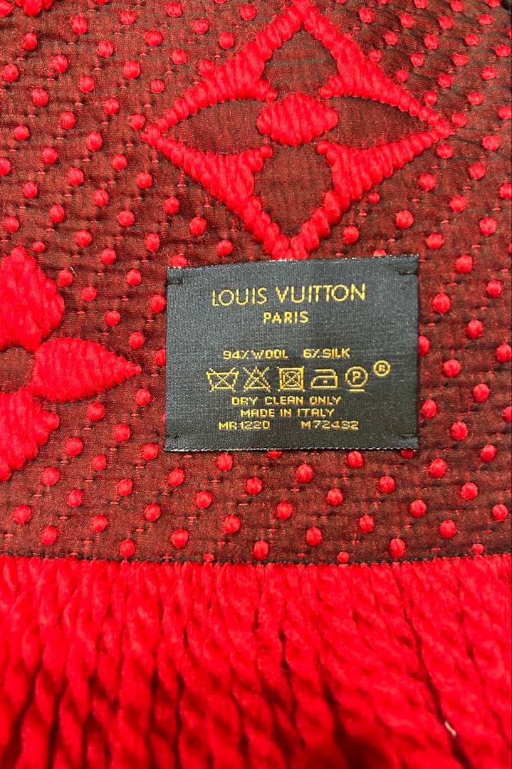 ルイヴィトン ウール シルク モノグラム ロゴマニア エシャルプ マフラー