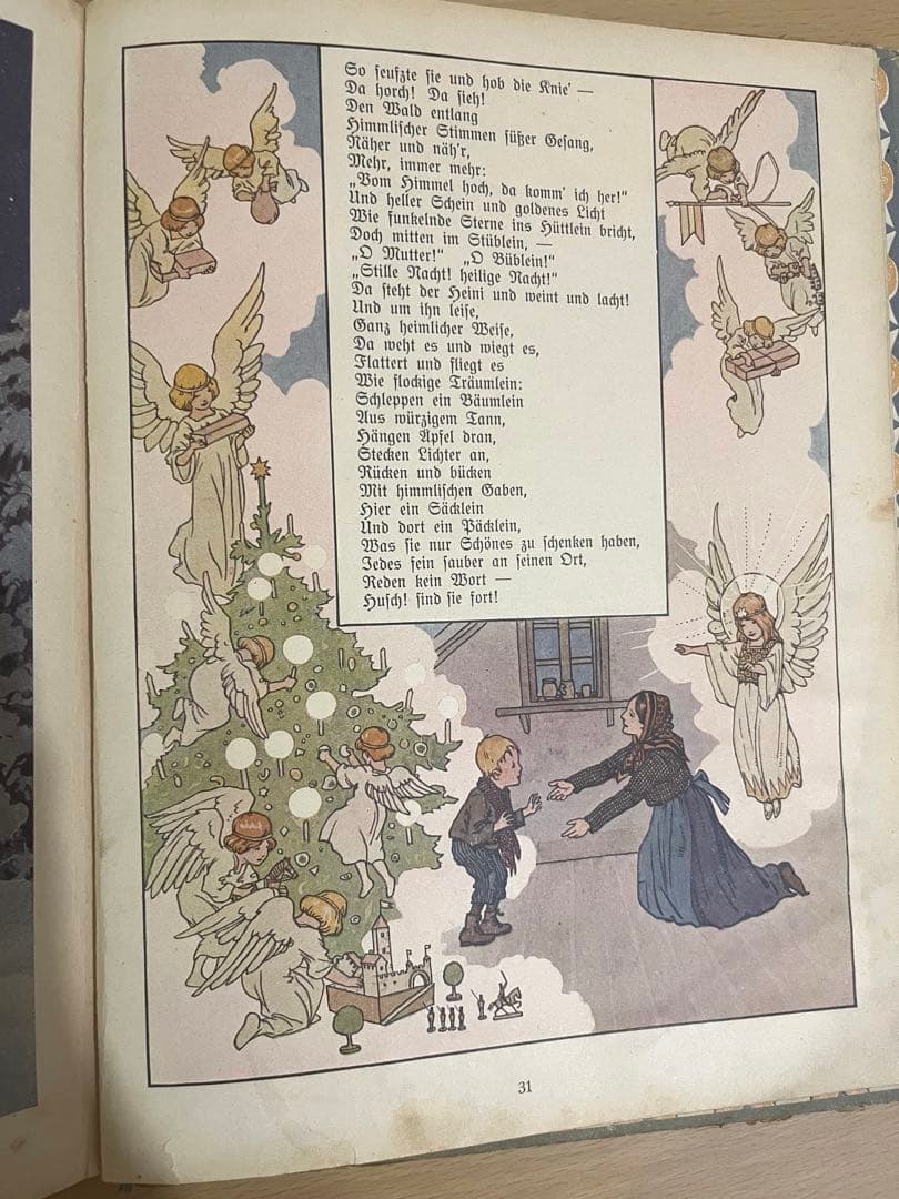 NO.382 希少 古書 アンティーク洋書 児童書 ドイツ絵本 天使