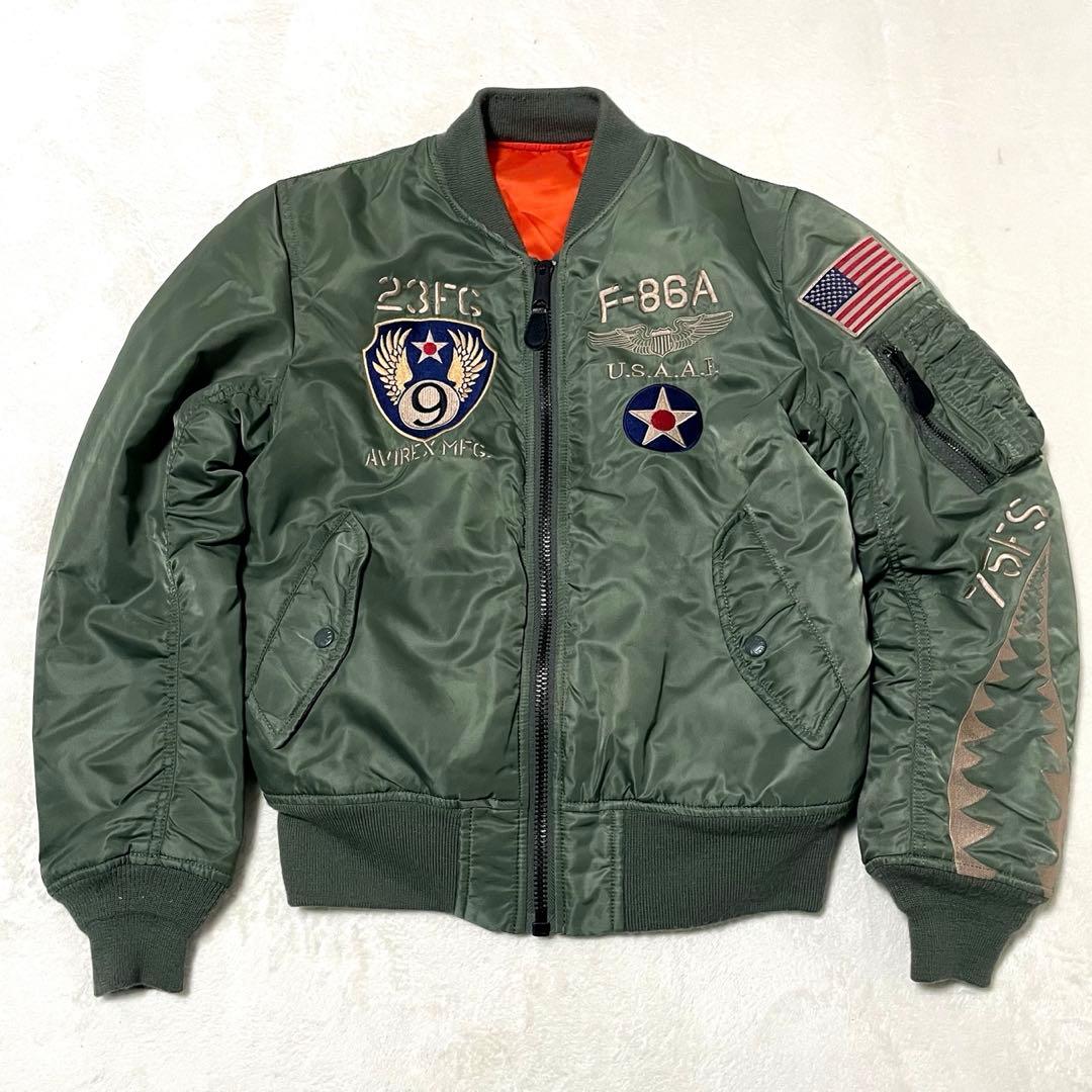 AVIREX フライングシャークス MA-1フライトジャケット M
