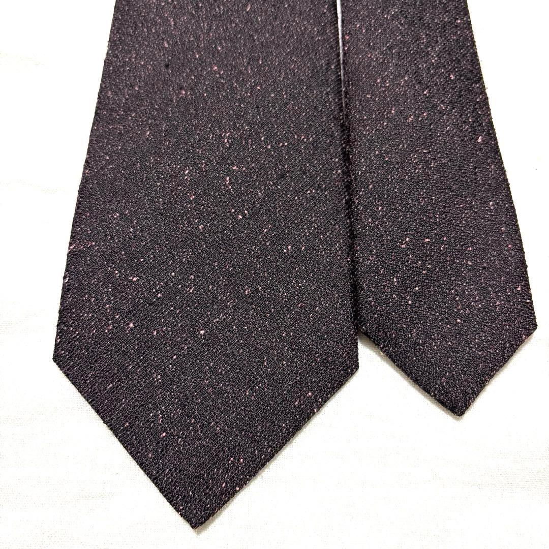 極美品　Kiton キートン　ネクタイ　ダークボルドー　セッテピエゲ