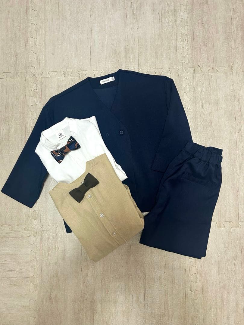 【120㎝】riziere セットアップ ネイビー6点セット