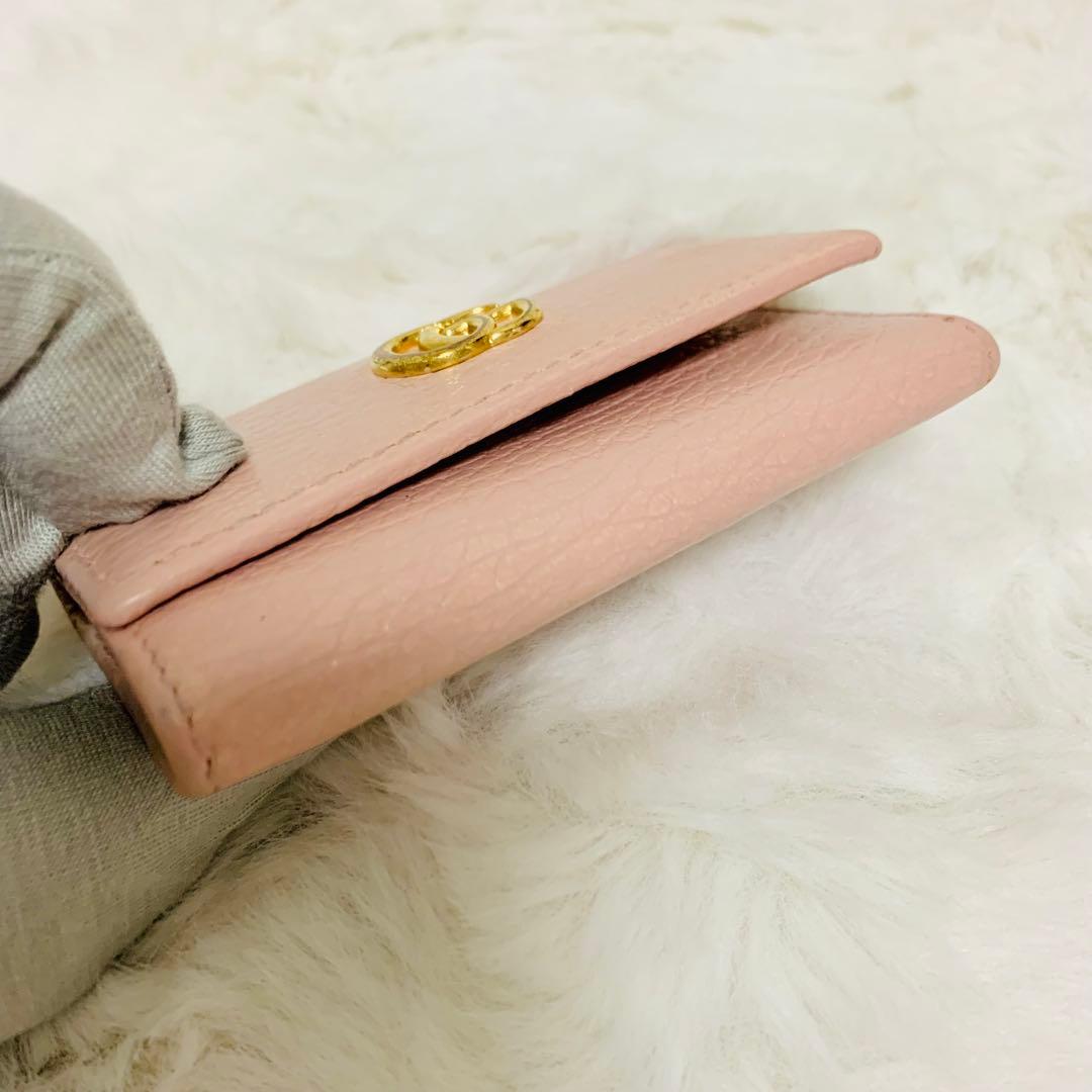のやGUCCI グッチ GGマーモント レザー 6連 キーケース ピンク系