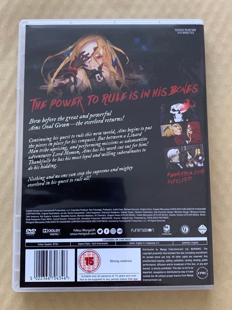 海外版 オーバーロード １期〜４期 DVD BOXセット