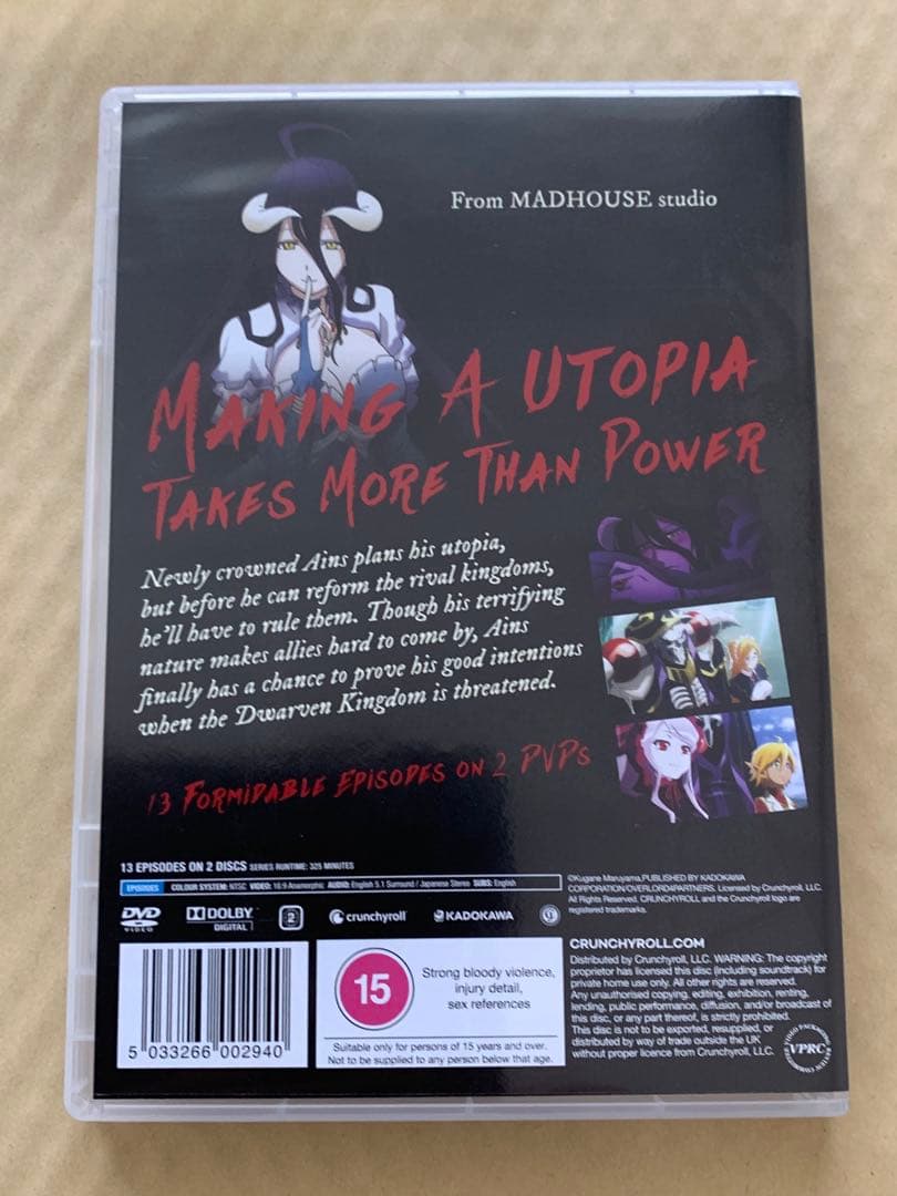 海外版 オーバーロード １期〜４期 DVD BOXセット