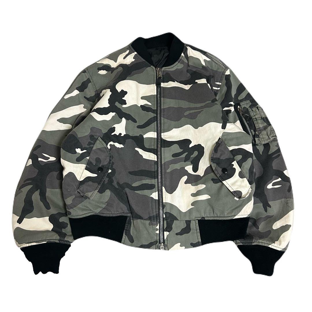 90s USA製 シティカモ MA1 フライトジャケット SEMS ALPHA