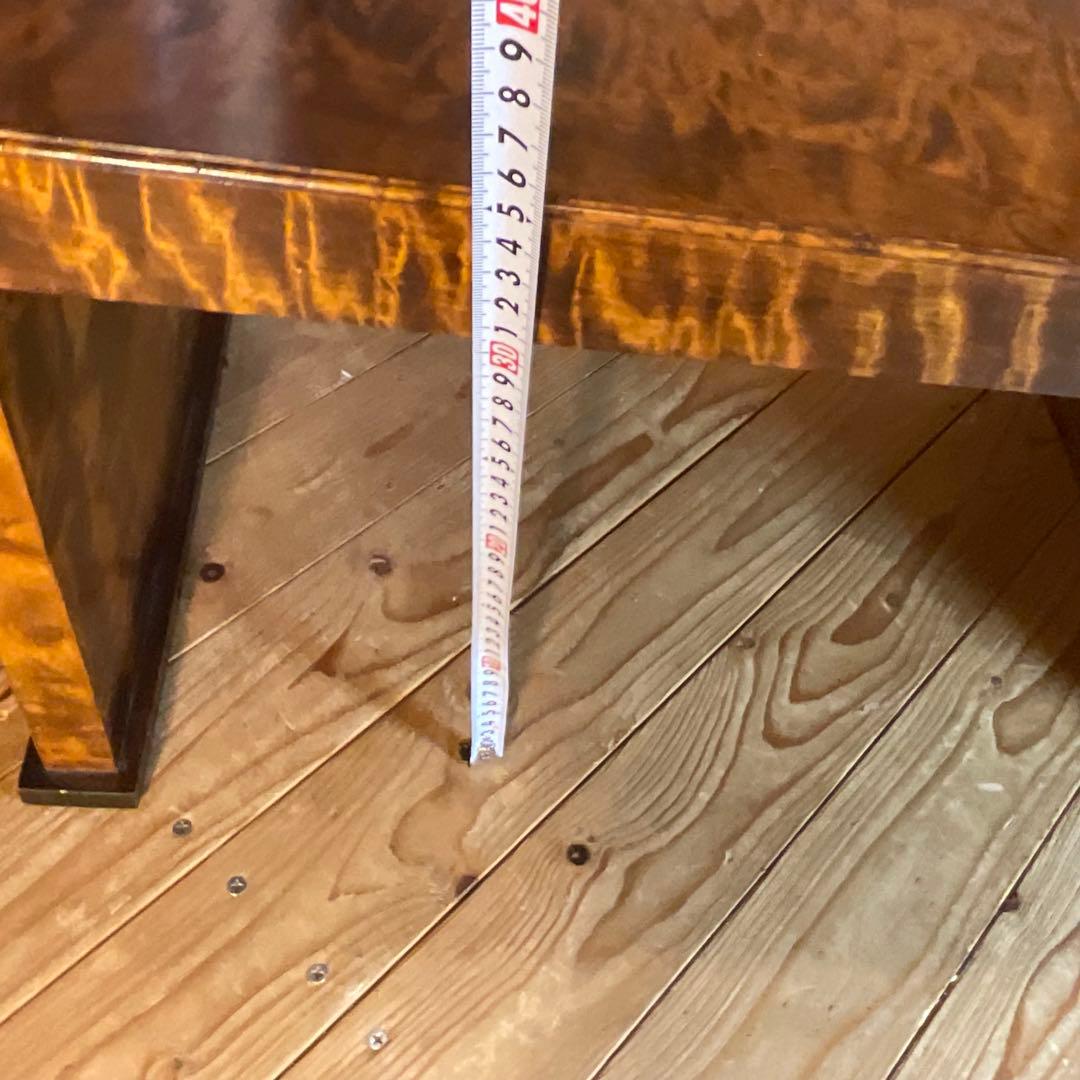 レア！無垢材 虎杢 縮み杢 高級家具 23kg 一枚板 座机 文机 座敷机 座卓