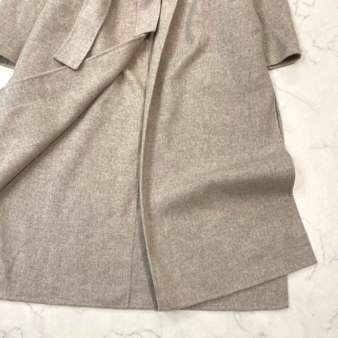 ROPEロペ 近年モデル ウールリバーフーデットガウンコートロング ベージュ36