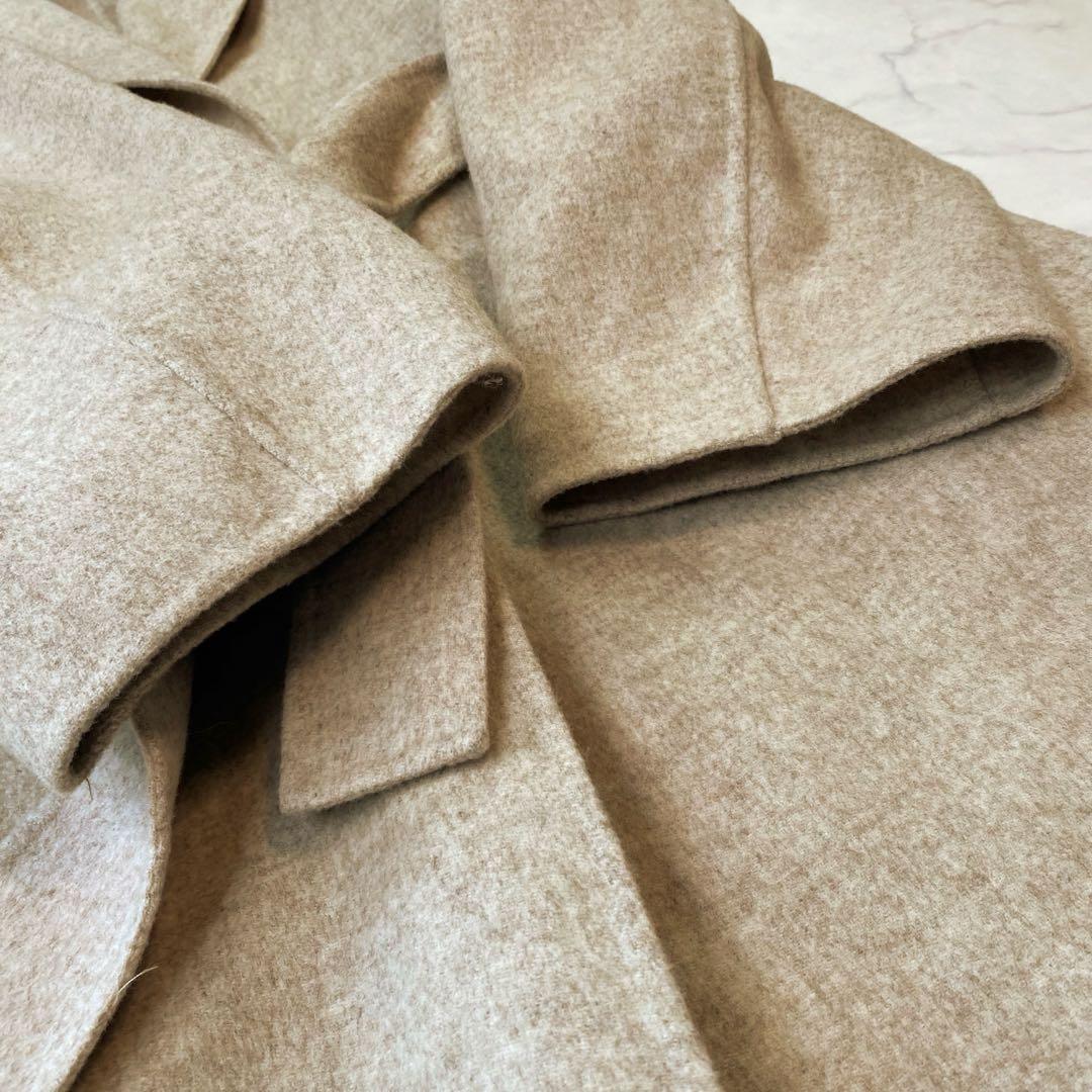 ROPEロペ 近年モデル ウールリバーフーデットガウンコートロング ベージュ36