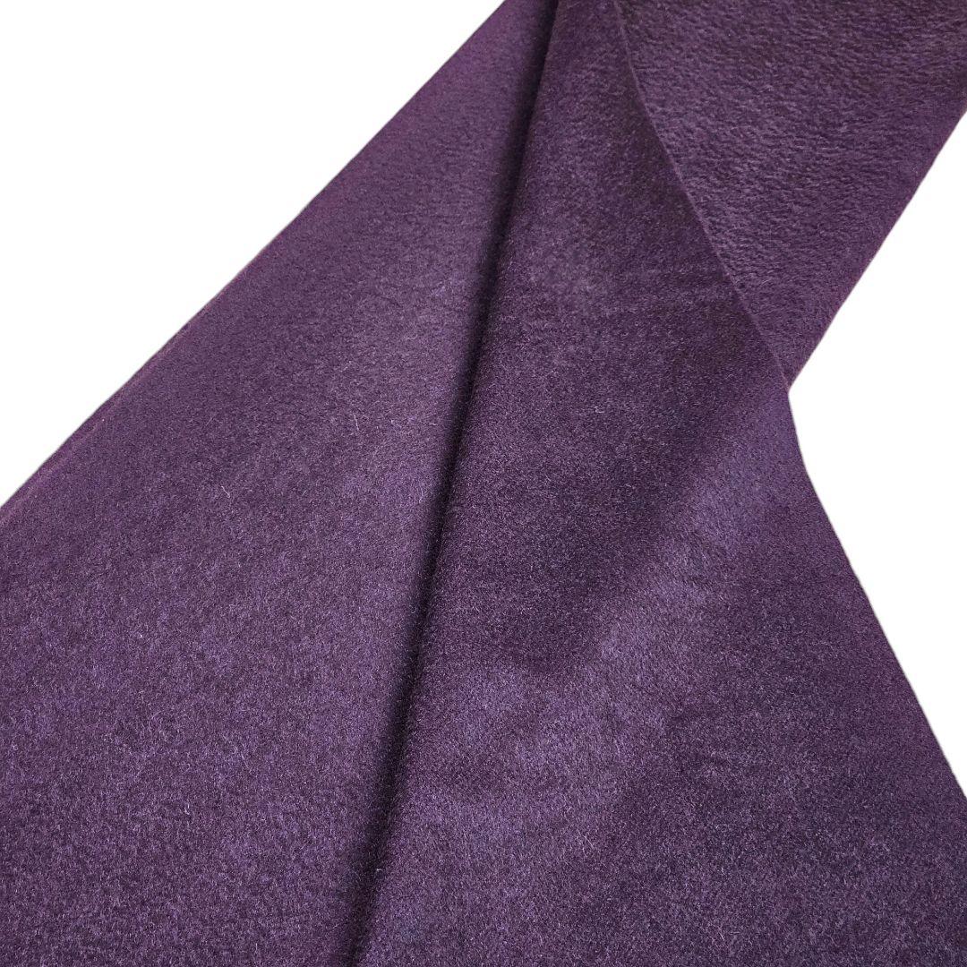 美品 エルメス HERMES フリンジ ロゴ刺繍 カシミヤ マフラー ストール