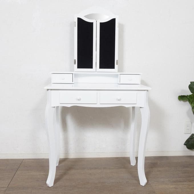 【新品】三面鏡ドレッサー スツール付き　アンティーク 調 猫脚 アウトレット
