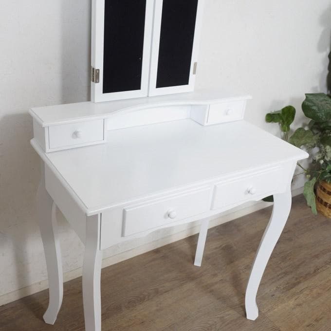 【新品】三面鏡ドレッサー スツール付き　アンティーク 調 猫脚 アウトレット