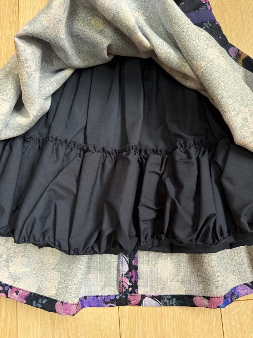 ANNA SUI mini 花柄ノースリーブワンピース