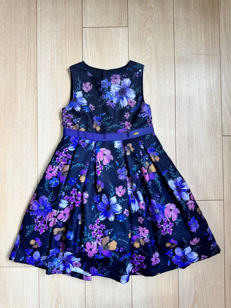 ANNA SUI mini 花柄ノースリーブワンピース