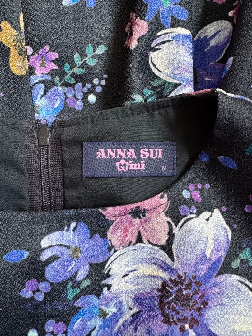ANNA SUI mini 花柄ノースリーブワンピース