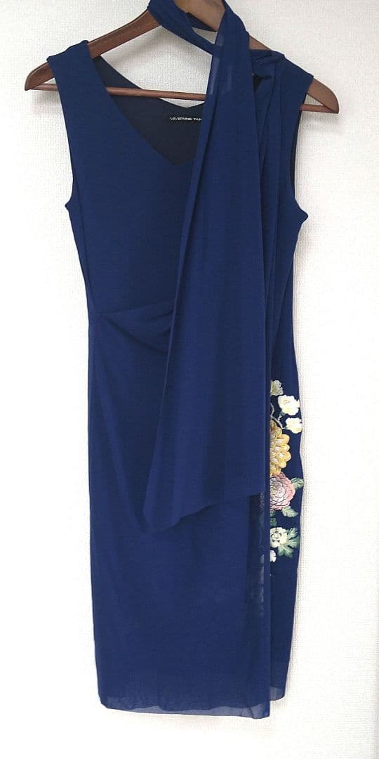 VIVIENNE TAM 刺繍ノースリーブレスドレス(ひざ丈)サイズ0