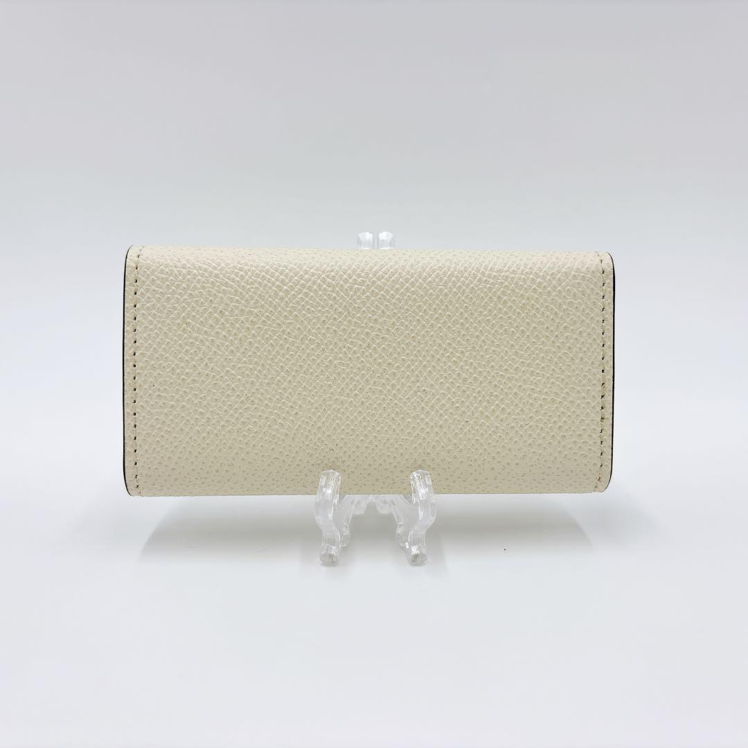 極美品 ＊ ボナベンチュラ レザー 4連キーケース＋キーリング アイボリー