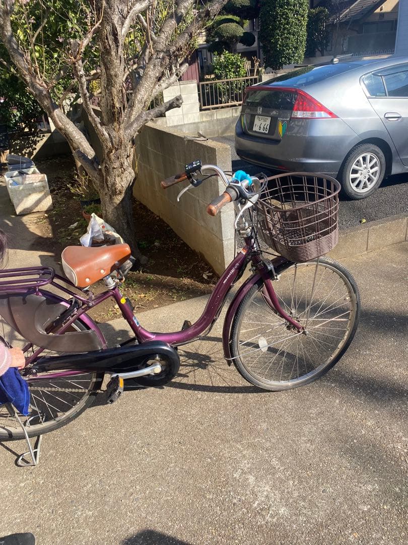 電動アシスト自転車 パープル シティタイプ