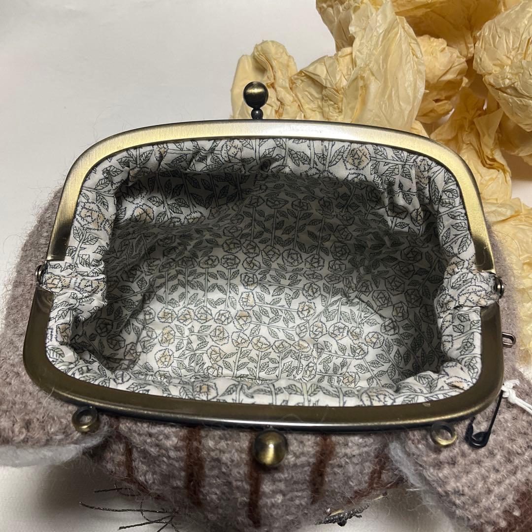 TIMIDE ネコ　ポーチ　猫　　ハンドメイド　がま口　チャトラ