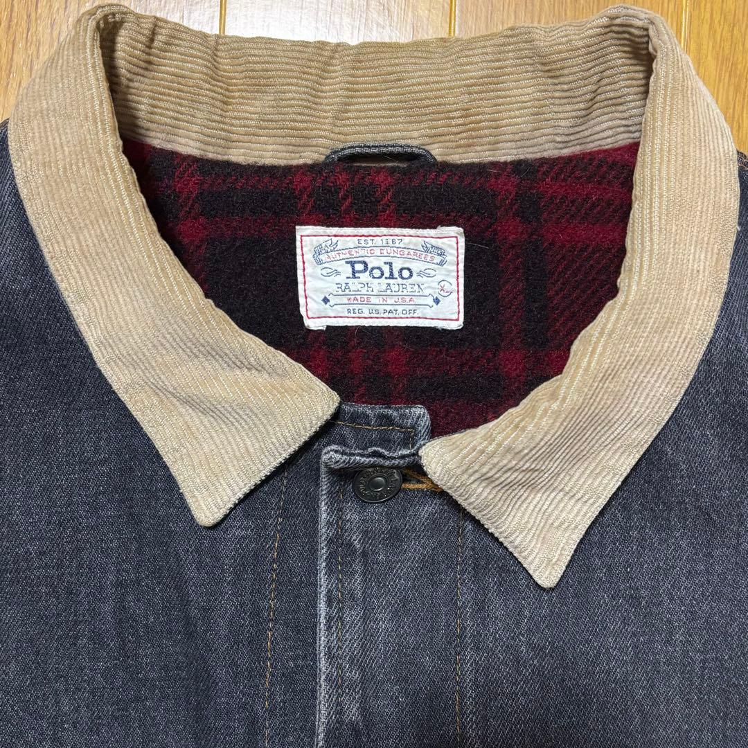 カニエ・ウェスト着用モデル　ビンテージ　ラルフローレン　ブラックデニムジャケット