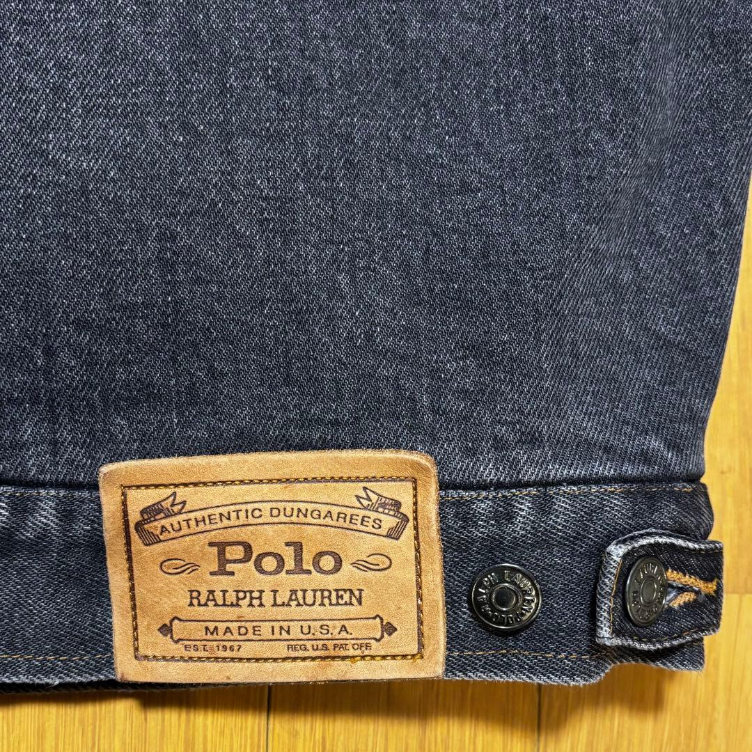 カニエ・ウェスト着用モデル　ビンテージ　ラルフローレン　ブラックデニムジャケット