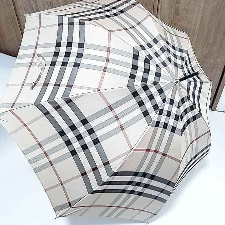未使用品　バーバリー　傘　雨傘　長傘　ノバチェック　超希少　傘袋付き