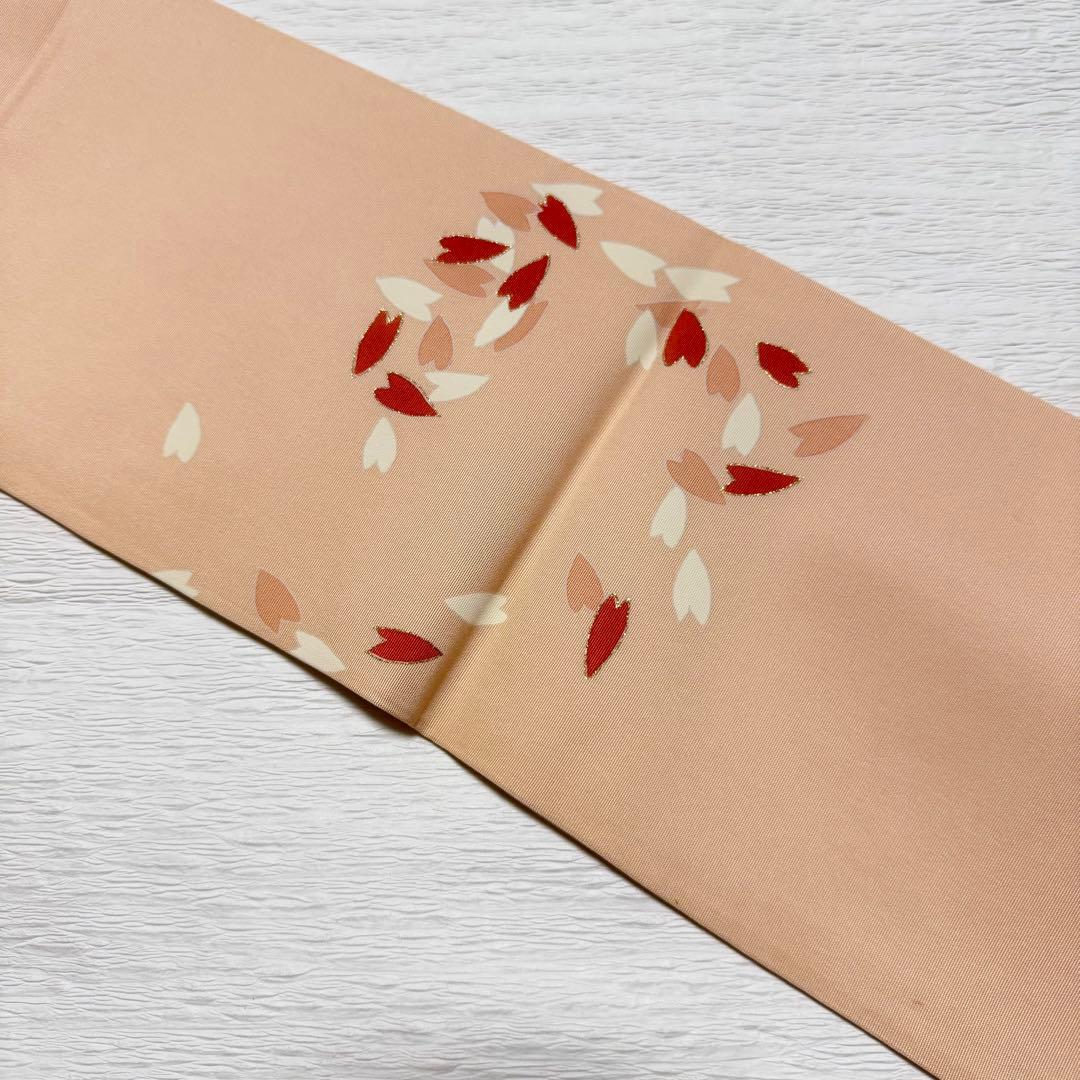 m148 桜の花びら 塩瀬 名古屋帯 正絹