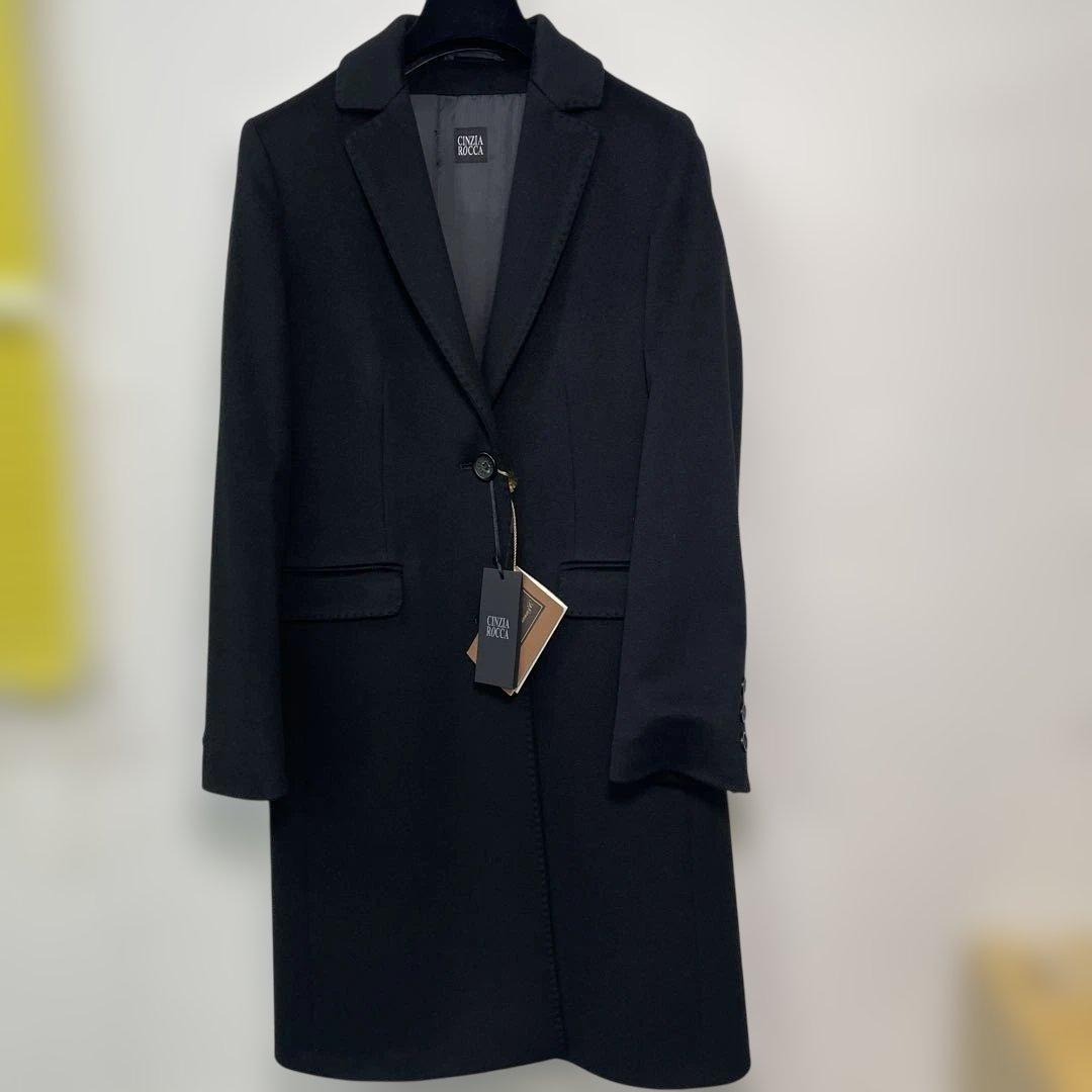 CINZIA ROCCAシンツィアロッカ新品タグ付き　レディースコート　ブラック