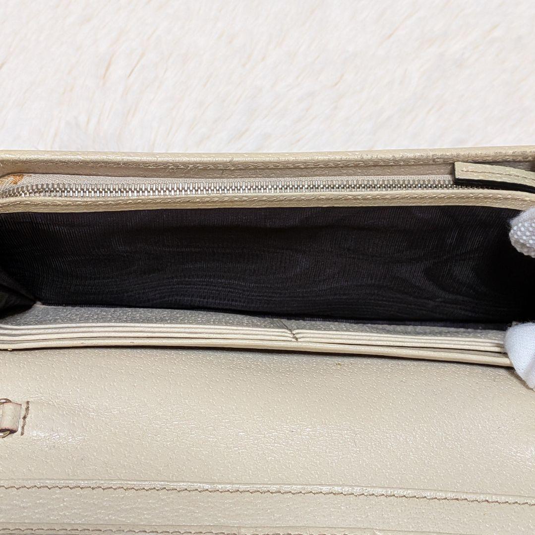 希少✨️グッチ 長財布 GGキャンバス チェーンウォレット ゴールド金具フラップ