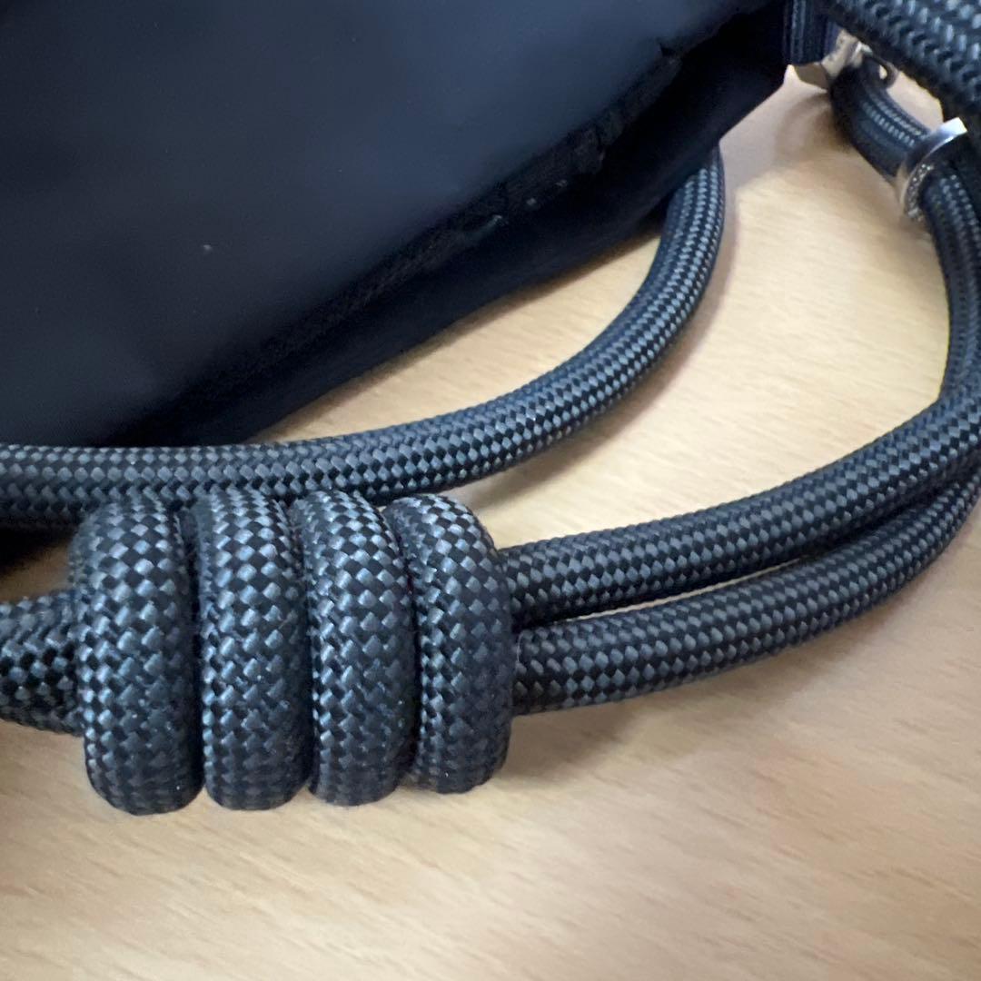 トポロジー　サコッシュ 8ミリロープストラップ　セット　黒