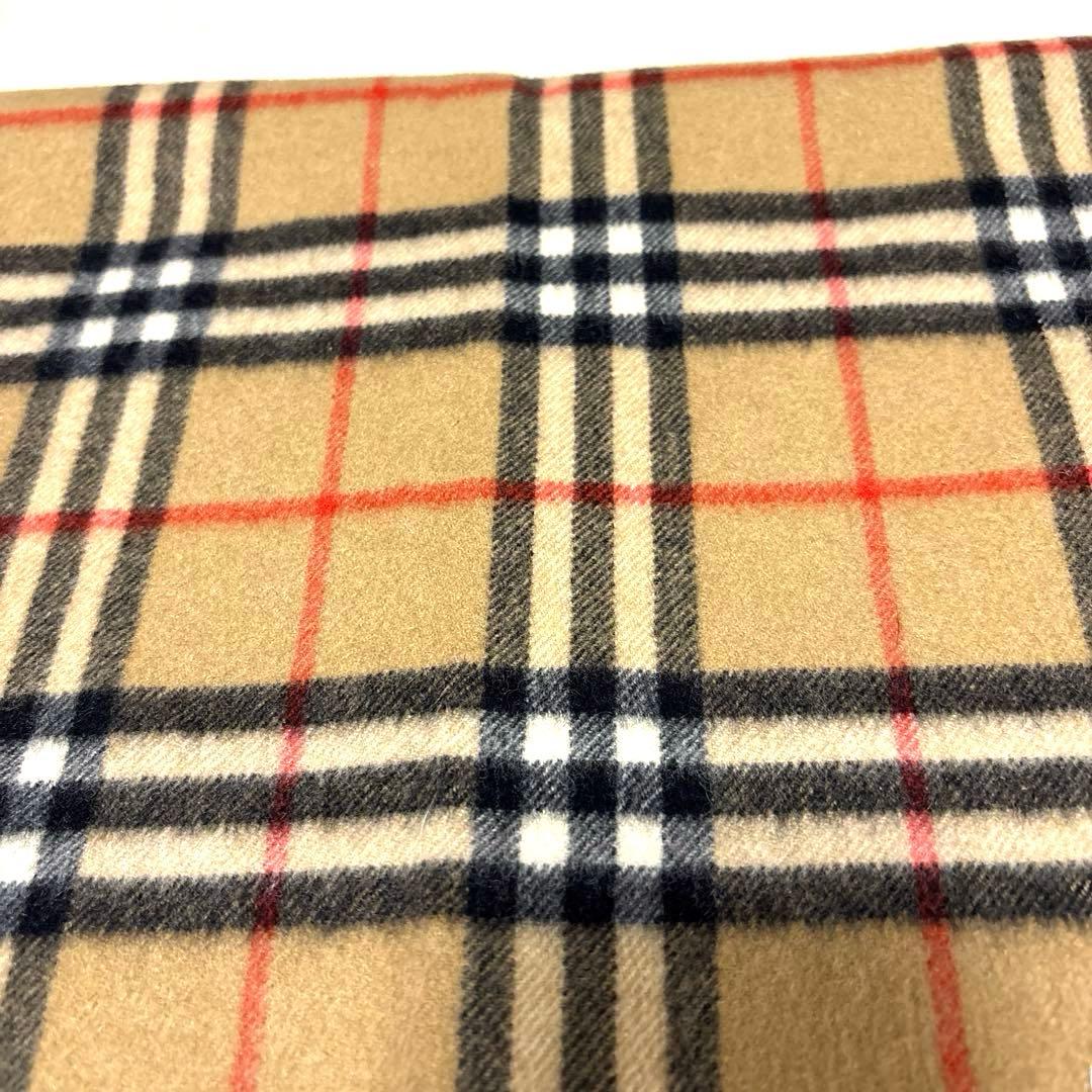 ★美品★ Burberry カシミヤ100%マフラー ノバチェック　白タグ