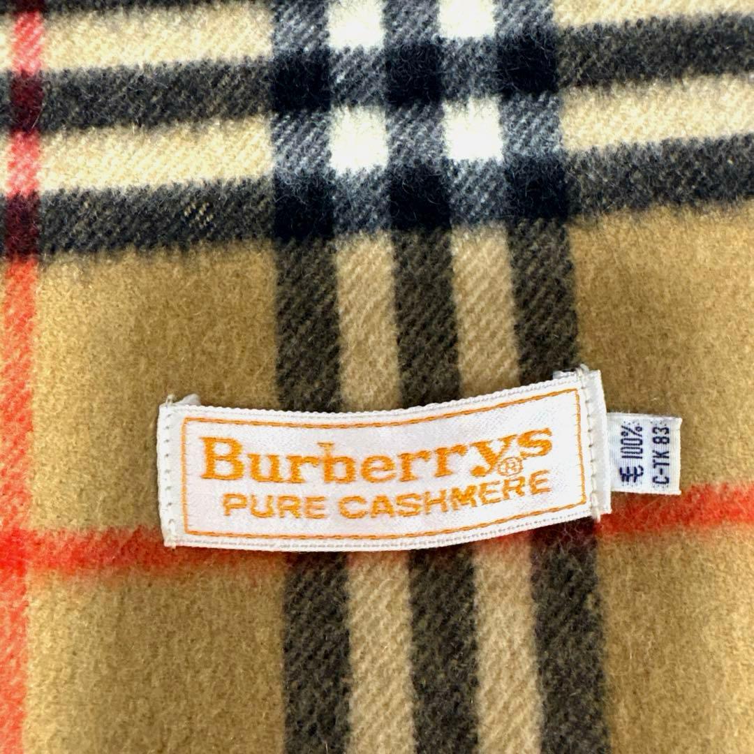 ★美品★ Burberry カシミヤ100%マフラー ノバチェック　白タグ
