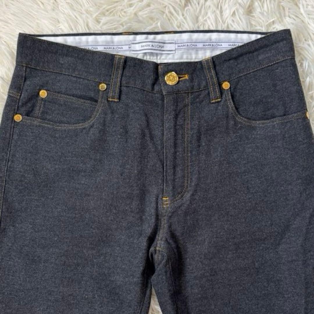 【MARK&LONA】ゴルフパンツ グローブ スカル グレー M 美品