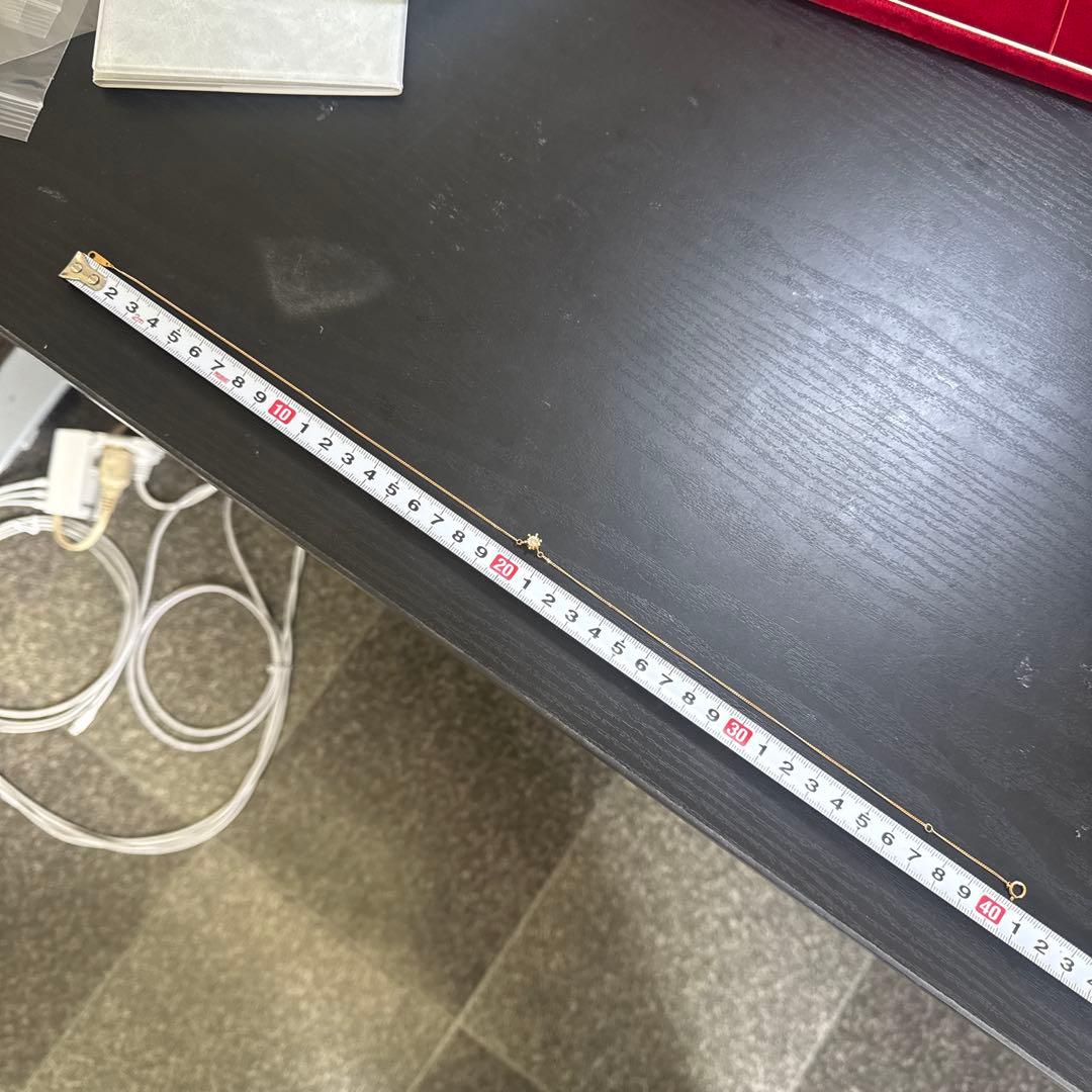 ジュエリーマキk18YG天然ダイヤモンド0.23ctネックレス ケース付き　美品