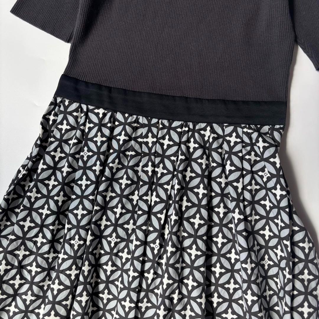 美品　完売　DRESSTERIOR オーバーラップサークルコンビワンピース 36