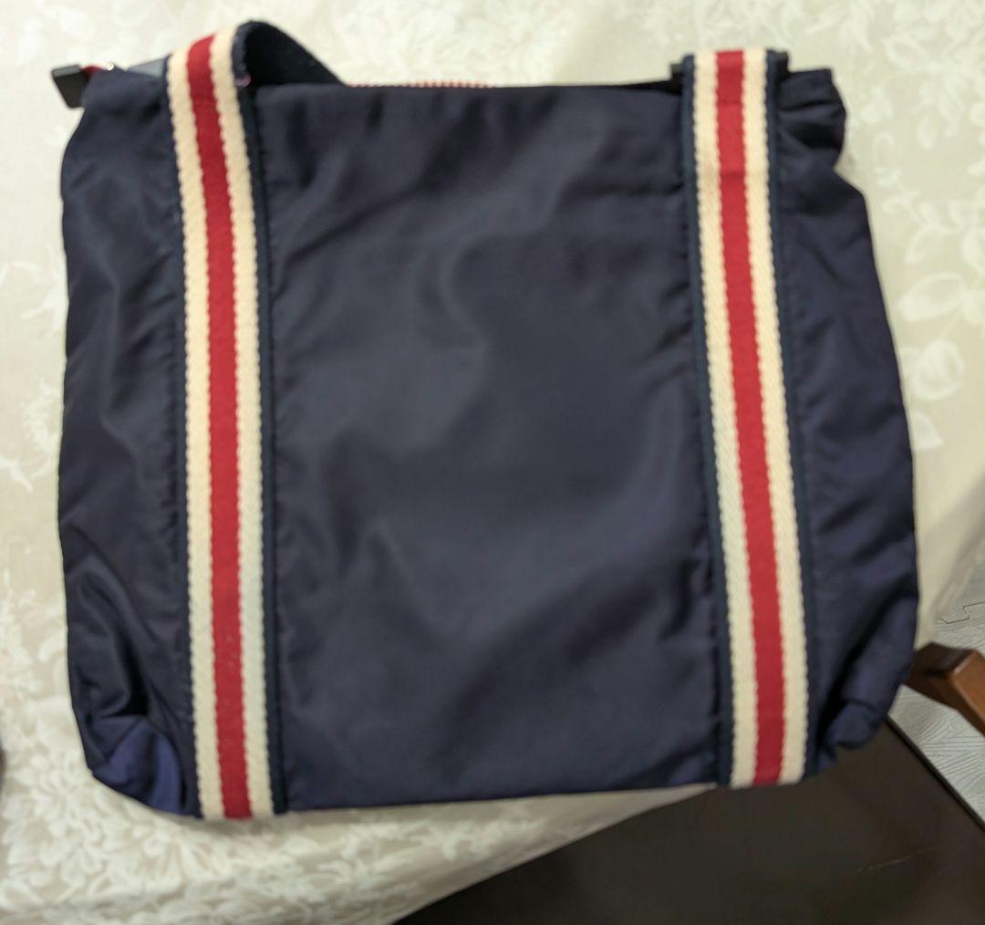 GUCCI ネイビー ストライプ ショルダーバッグ