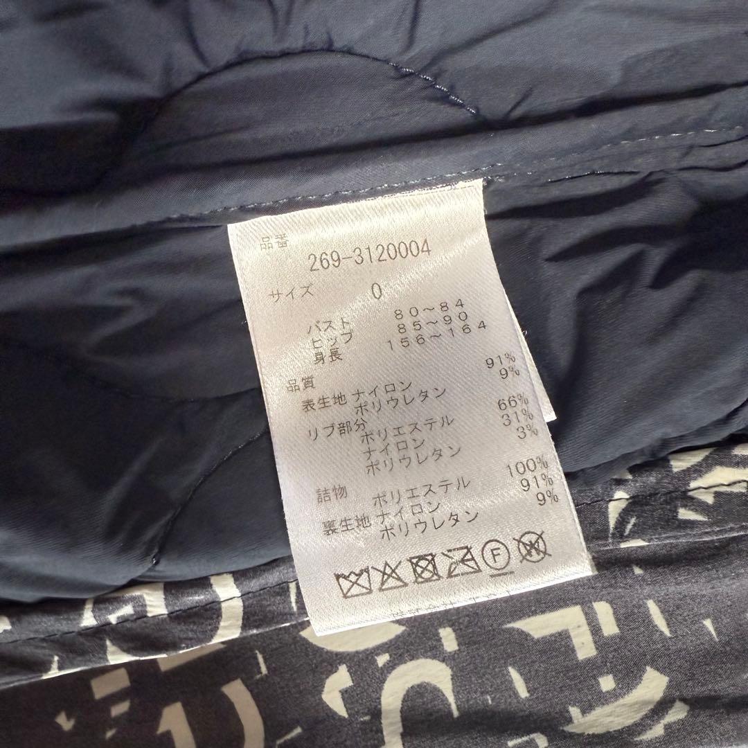 【PGG パーリーゲイツ】美品♡中綿ジャケット パーカー 総柄 ブラック 0