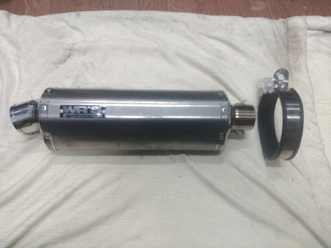 WR'S ステンレス サイレンサークランプ付き　中古　美品