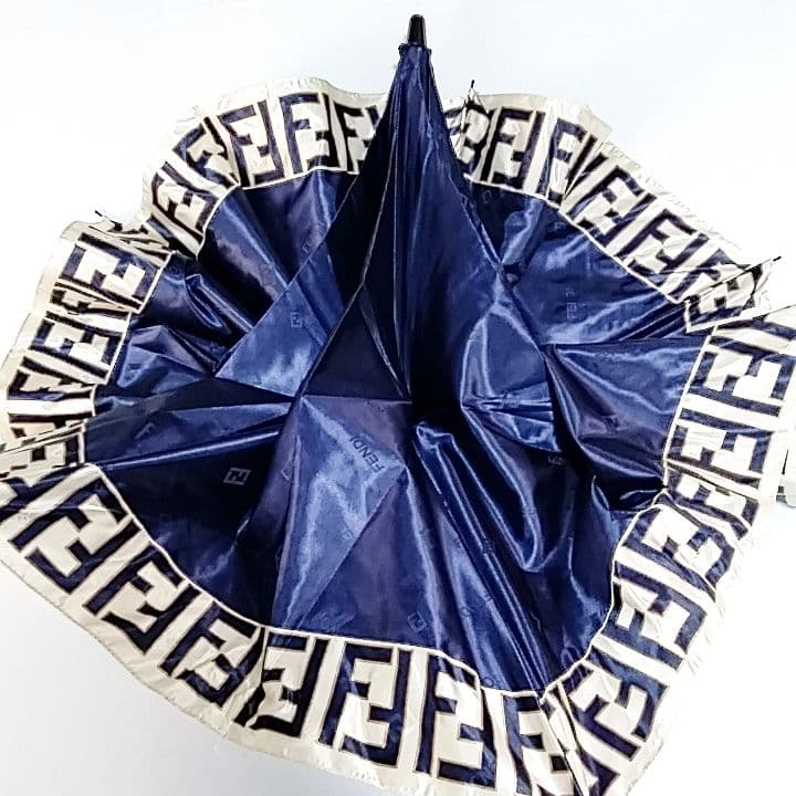 未使用に近い　超美品希少　FENDI　 紫　折りたたみ傘　晴雨兼用傘　傘袋付き