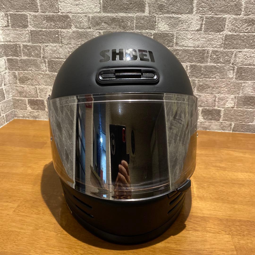 SHOEIGlamsterマットブラックMサイズ ミラーシールドピンロック付き