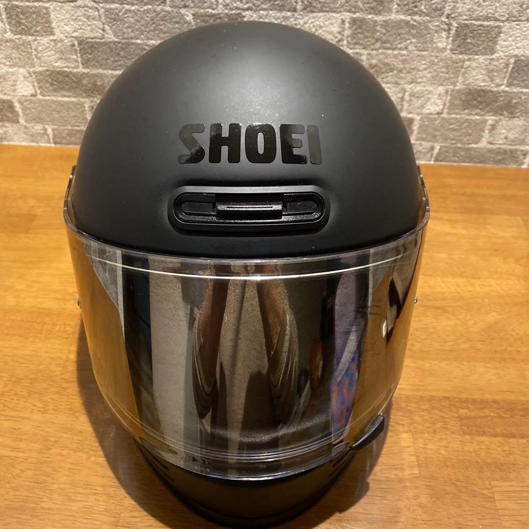SHOEIGlamsterマットブラックMサイズ ミラーシールドピンロック付き