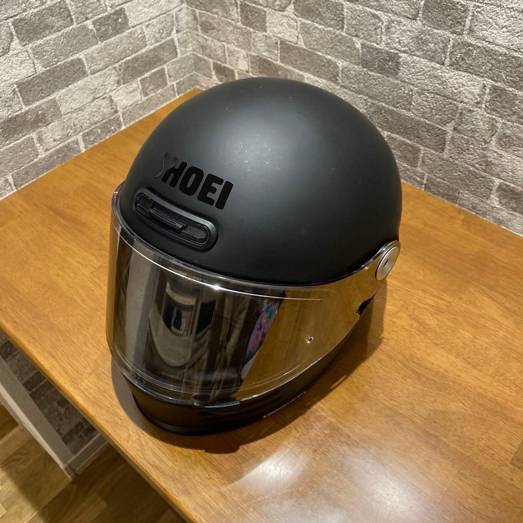 SHOEIGlamsterマットブラックMサイズ ミラーシールドピンロック付き