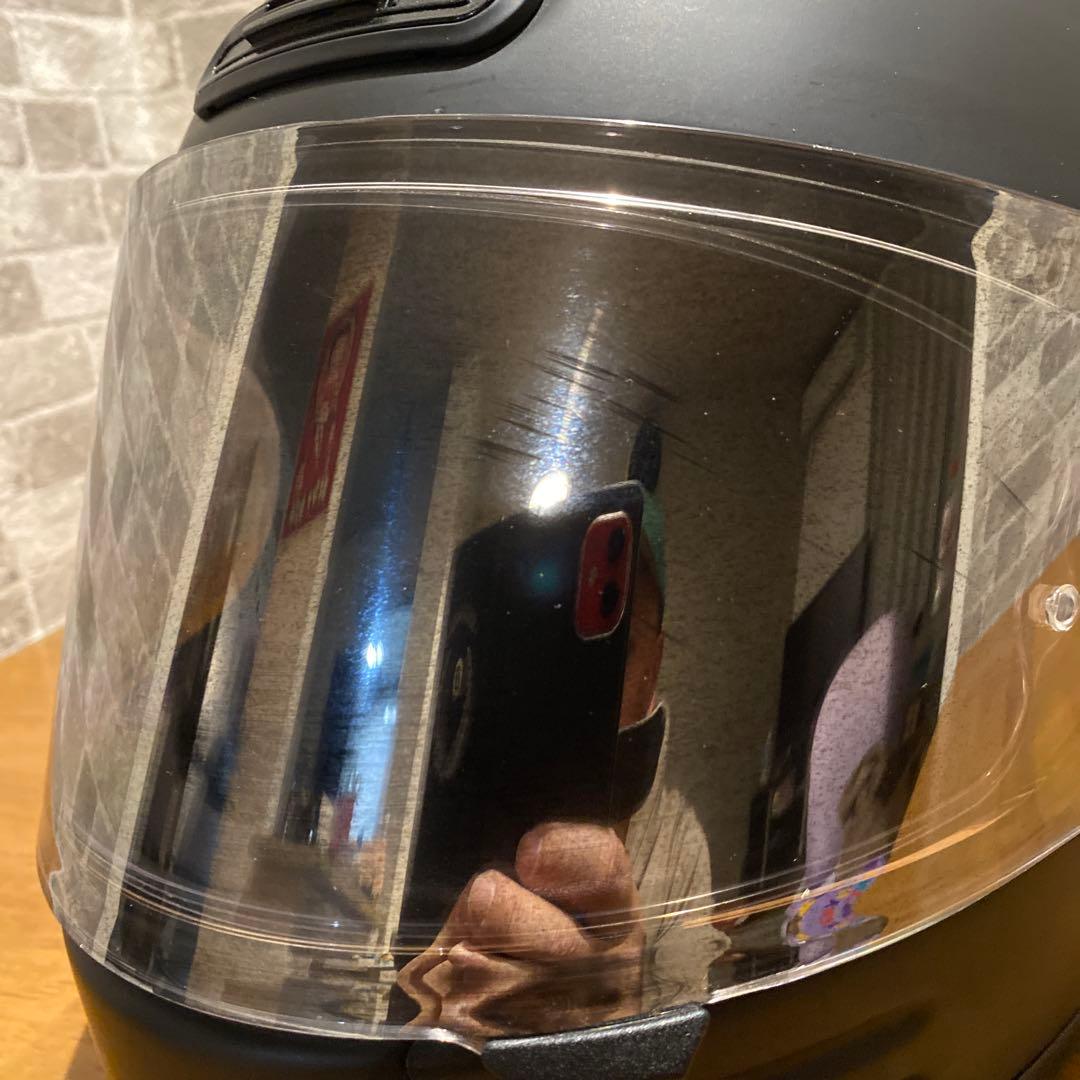 SHOEIGlamsterマットブラックMサイズ ミラーシールドピンロック付き