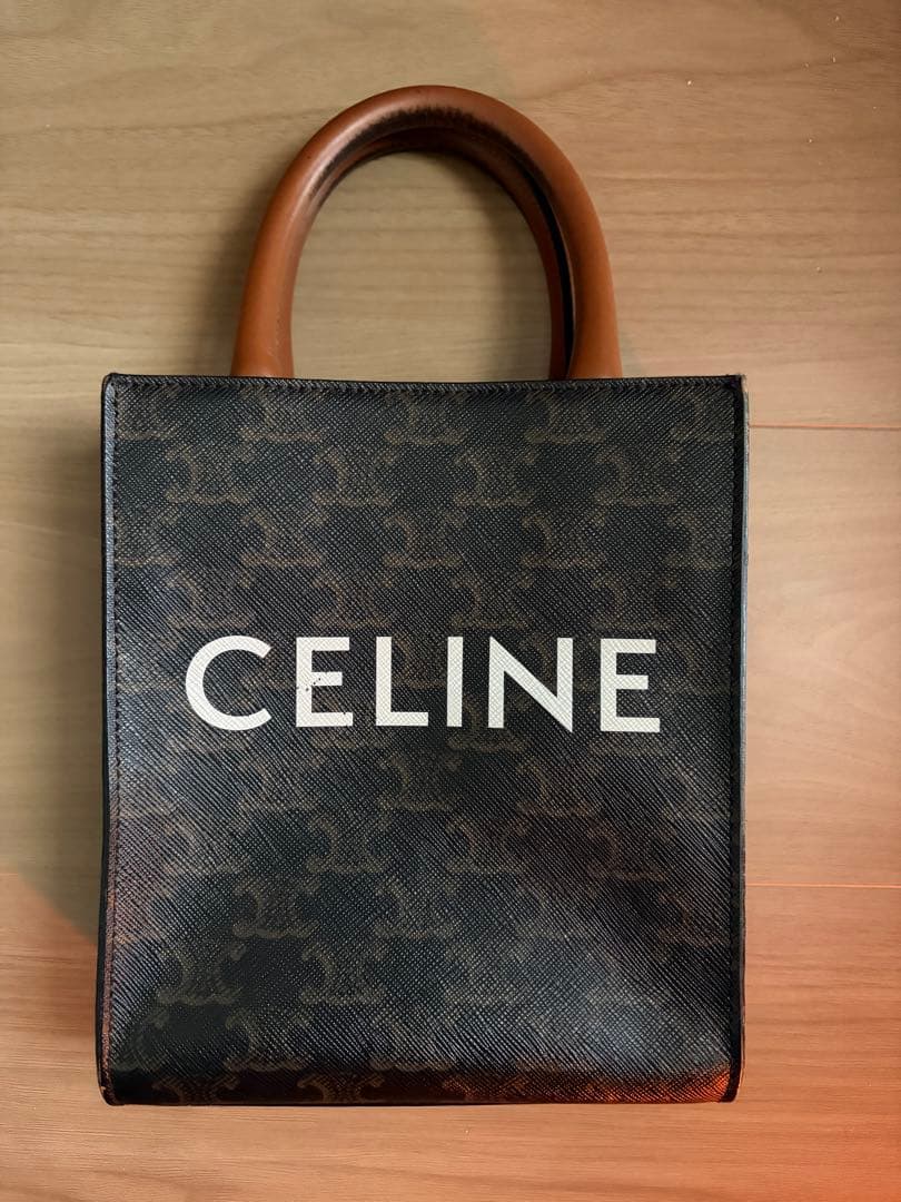 CELINE ミニバーティカル トリオンフ キャンバス ショルダーバッグ