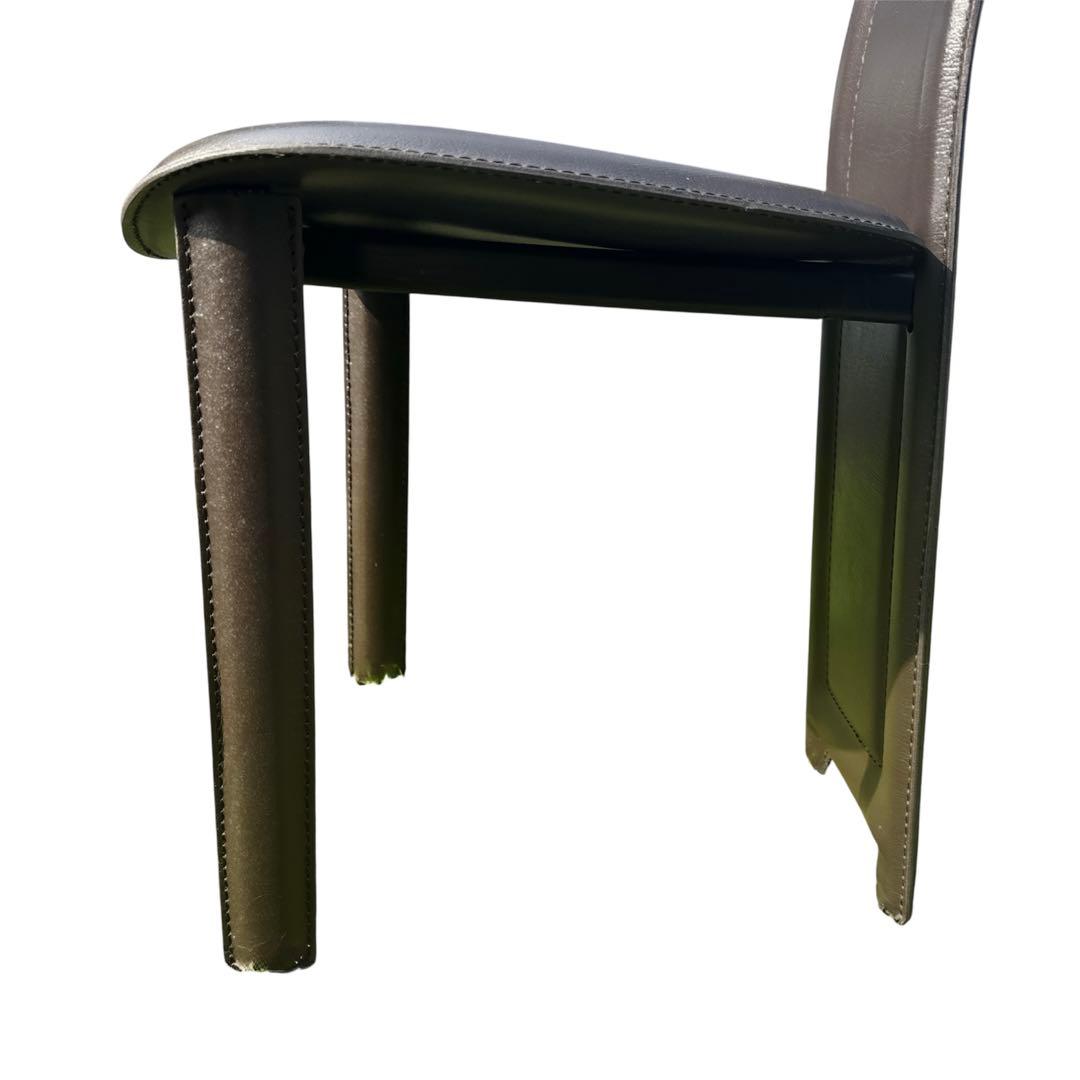 〚良品〛✦大塚家具 ハイバックチェア 椅子 本革 牛革 2脚セット 8391✦