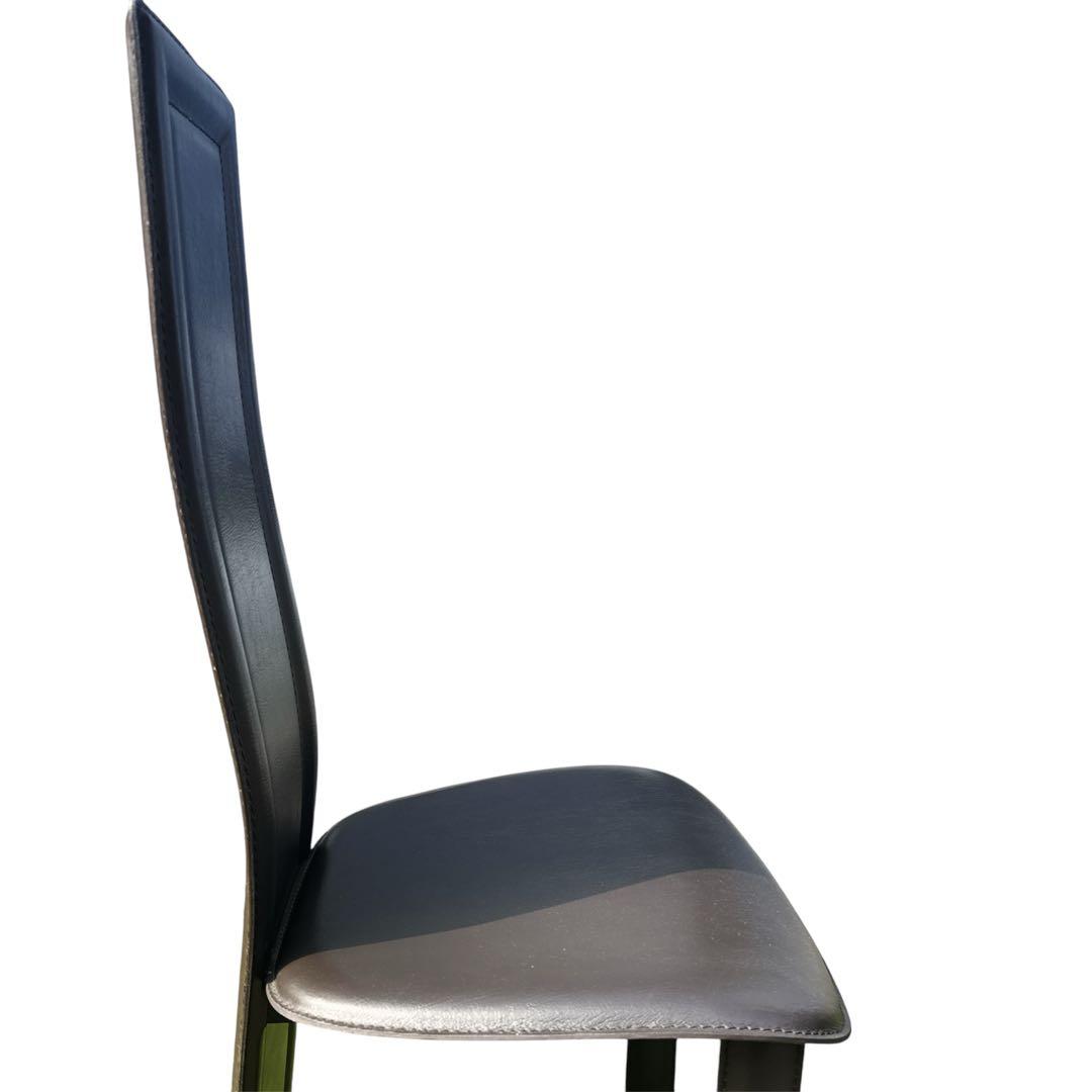 〚良品〛✦大塚家具 ハイバックチェア 椅子 本革 牛革 2脚セット 8391✦