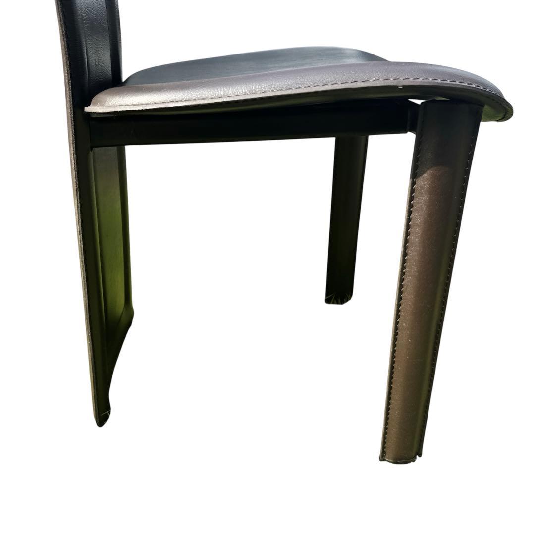 〚良品〛✦大塚家具 ハイバックチェア 椅子 本革 牛革 2脚セット 8391✦